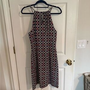 J McLaughlin Maria Halter Dress Navy Khaki Belair Size M NWT